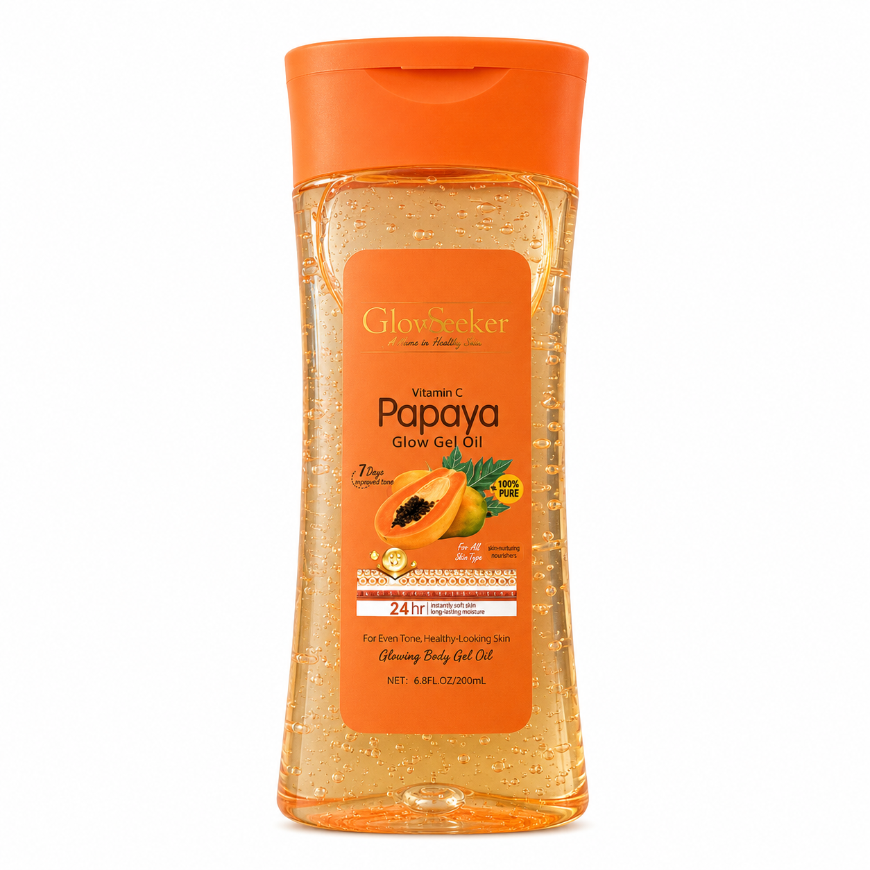 Huile Gel Corporel à la Papaye 200ml – GLOWSEEKER | Hydratation & Éclat Naturel