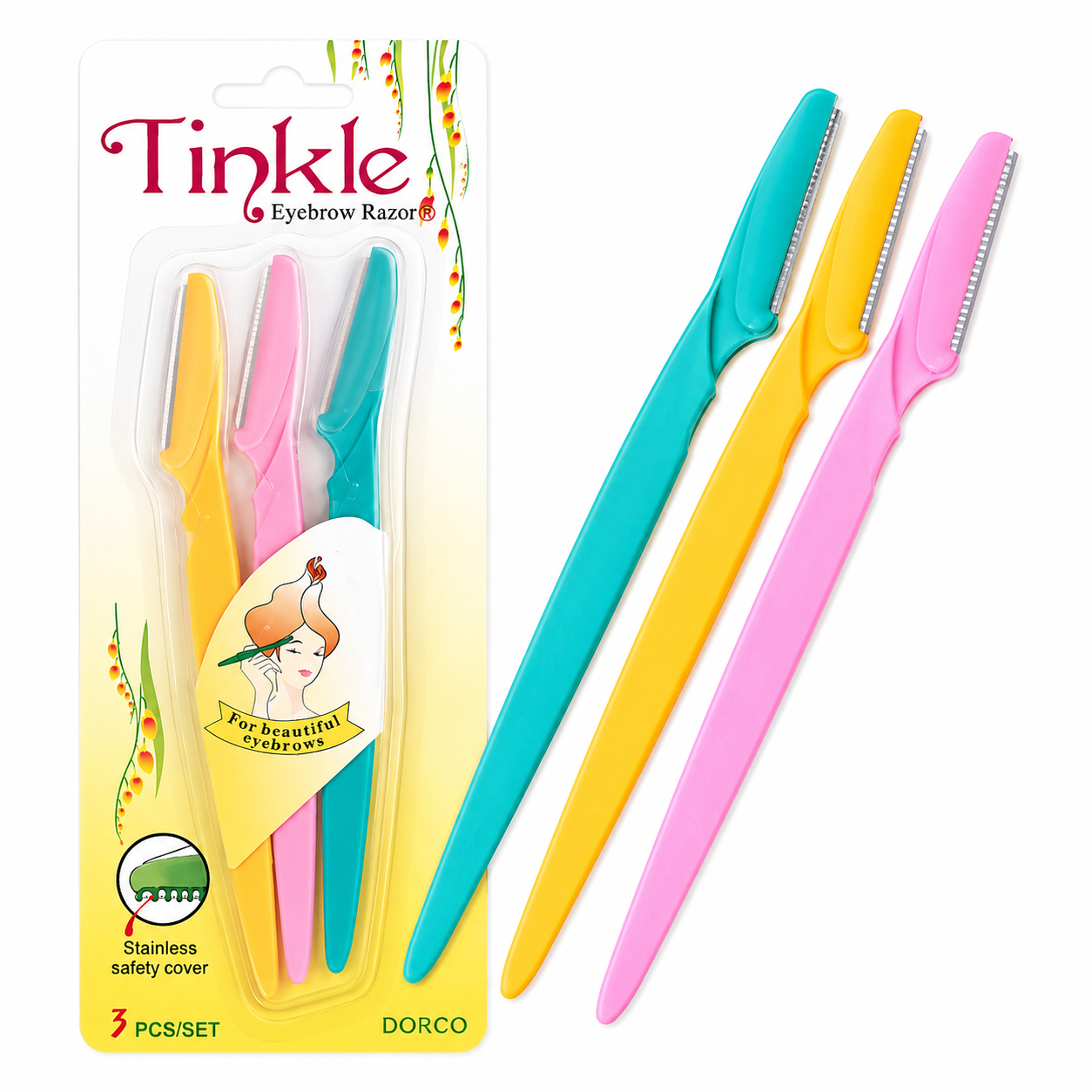 Rasoir Sourcil 3 pcs - TINKLE