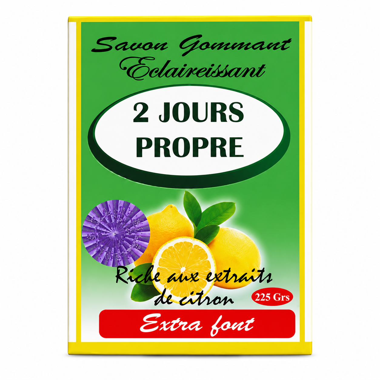 Savon Gommant Clarifiant au Citron 225g - 2 JOURS PROPRE