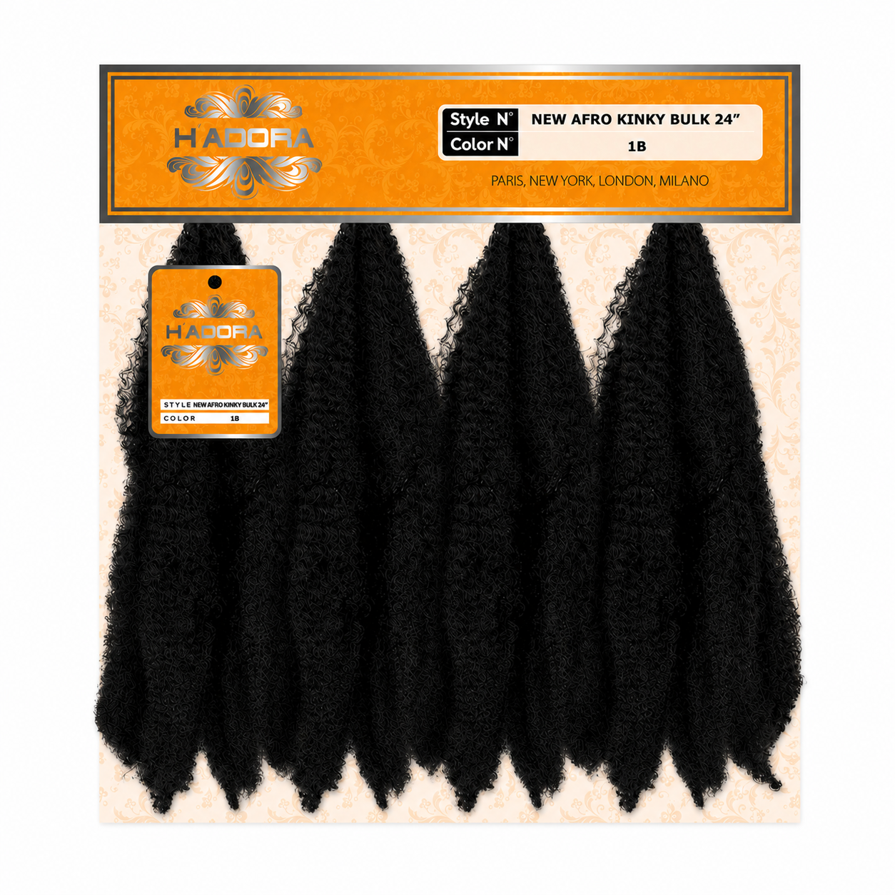 Afro Kinky Bulk 24" Couleur 1B - HADORA