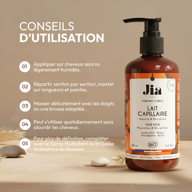 Lait Capillaire Ricin, Péqui et Macadamia 250ml - JIA PARIS