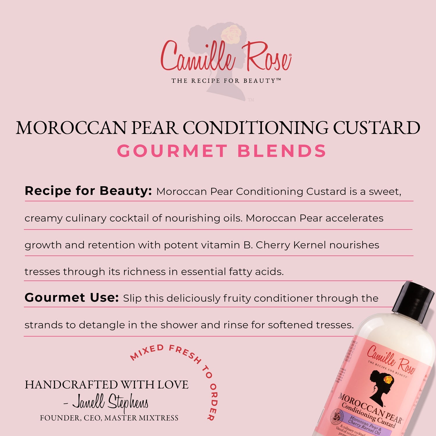Après shampoing Moroccan Pear Custard 355ml - Camille Rose