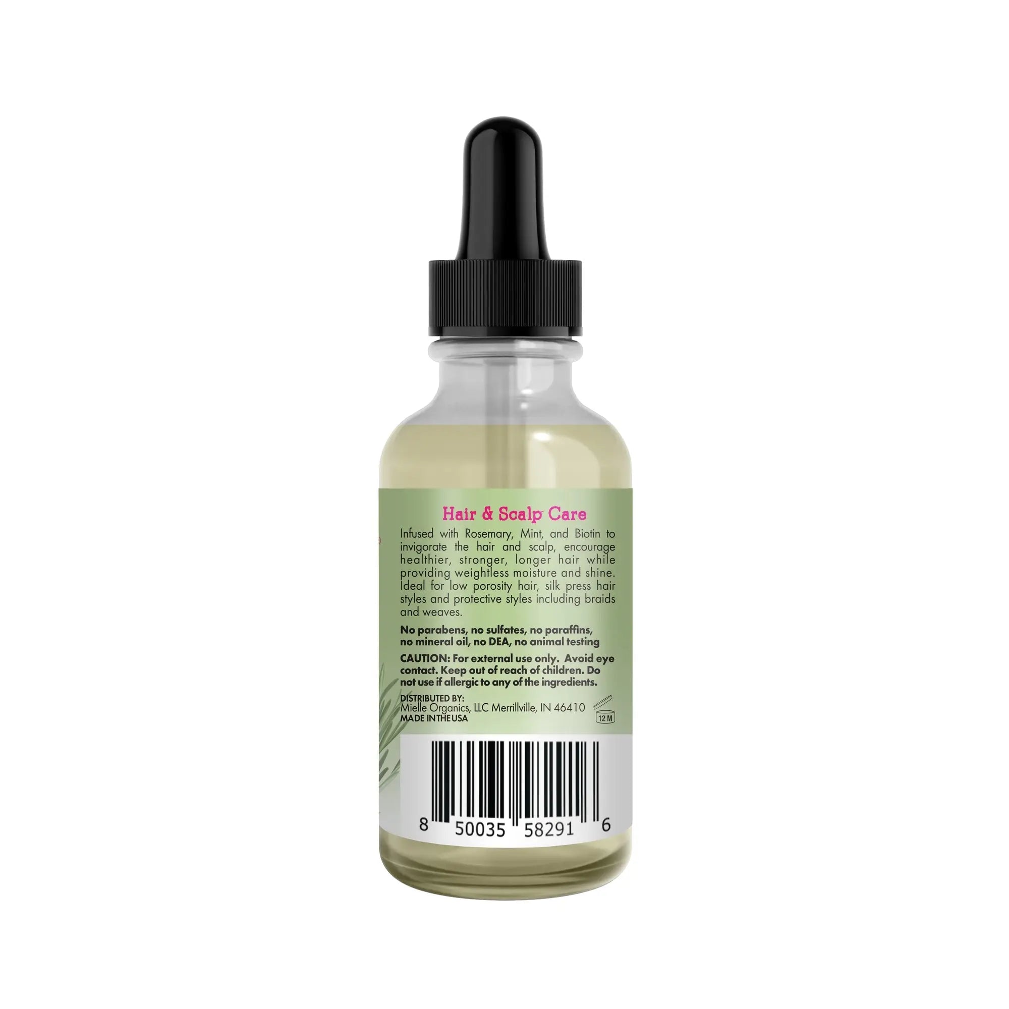 Huile Rosemary Mint Light Scalp & Hair Strengthening Oil 59ml - MIELLE MIELLE