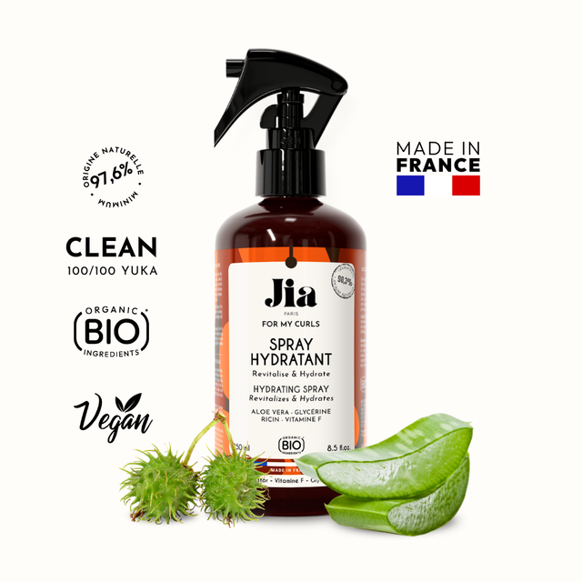 Spray Hydratant à la Glycérine, Ricin et Vitamine F 250ml - JIA PARIS