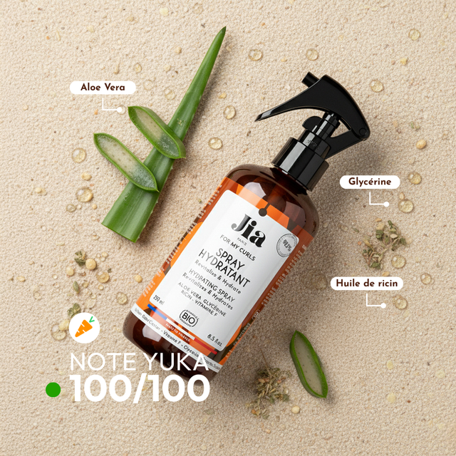 Spray Hydratant à la Glycérine, Ricin et Vitamine F 250ml - JIA PARIS
