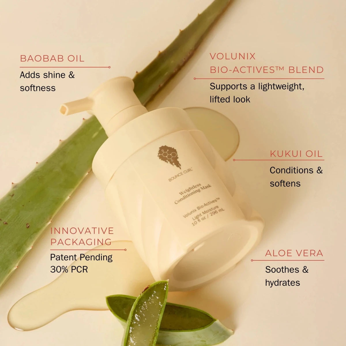 Masque Réparateur WEIGHTLESS 296ml - BOUNCE CURL