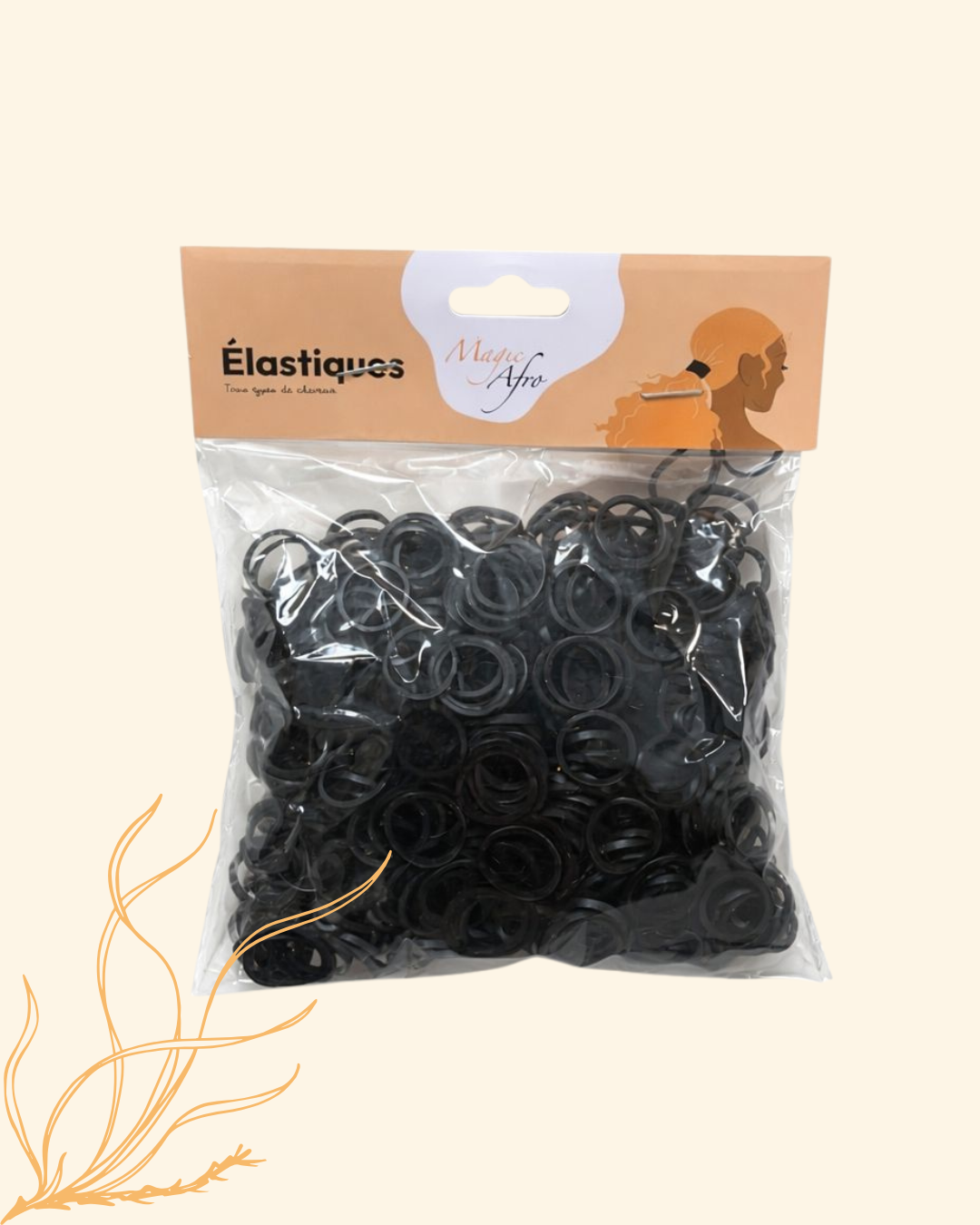 MAGIC AFRO - Lot De 500 Elastiques Mini NOIR