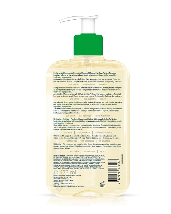 Huile Lavante Moussante Hydratante 473ml - CERAVE