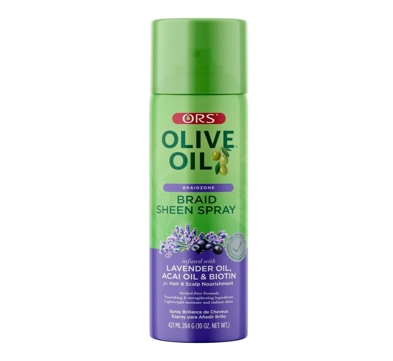 Braid Sheen Spray Lavender, Acai & Biotin 421ml - ORS