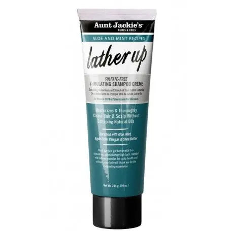 Shampoing Sans Sulfate Aloé & Menthe LATHER UP 309ml - AUNT JACKIE'S AUNT JACKIE’S