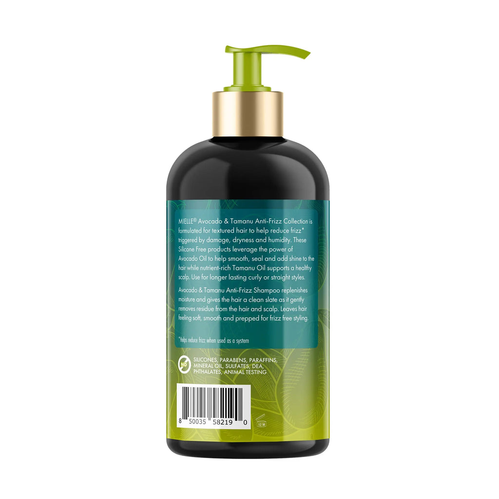 Shampoing Anti-Frizz à l'Avocat & Tamanu 355ml - MIELLE MIELLE ORGANICS