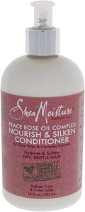 SHEA MOISTURE – PEACE ROSE OIL COMPLEX - Nourish & Silken Conditioner 384ml SHEA MOISTURE