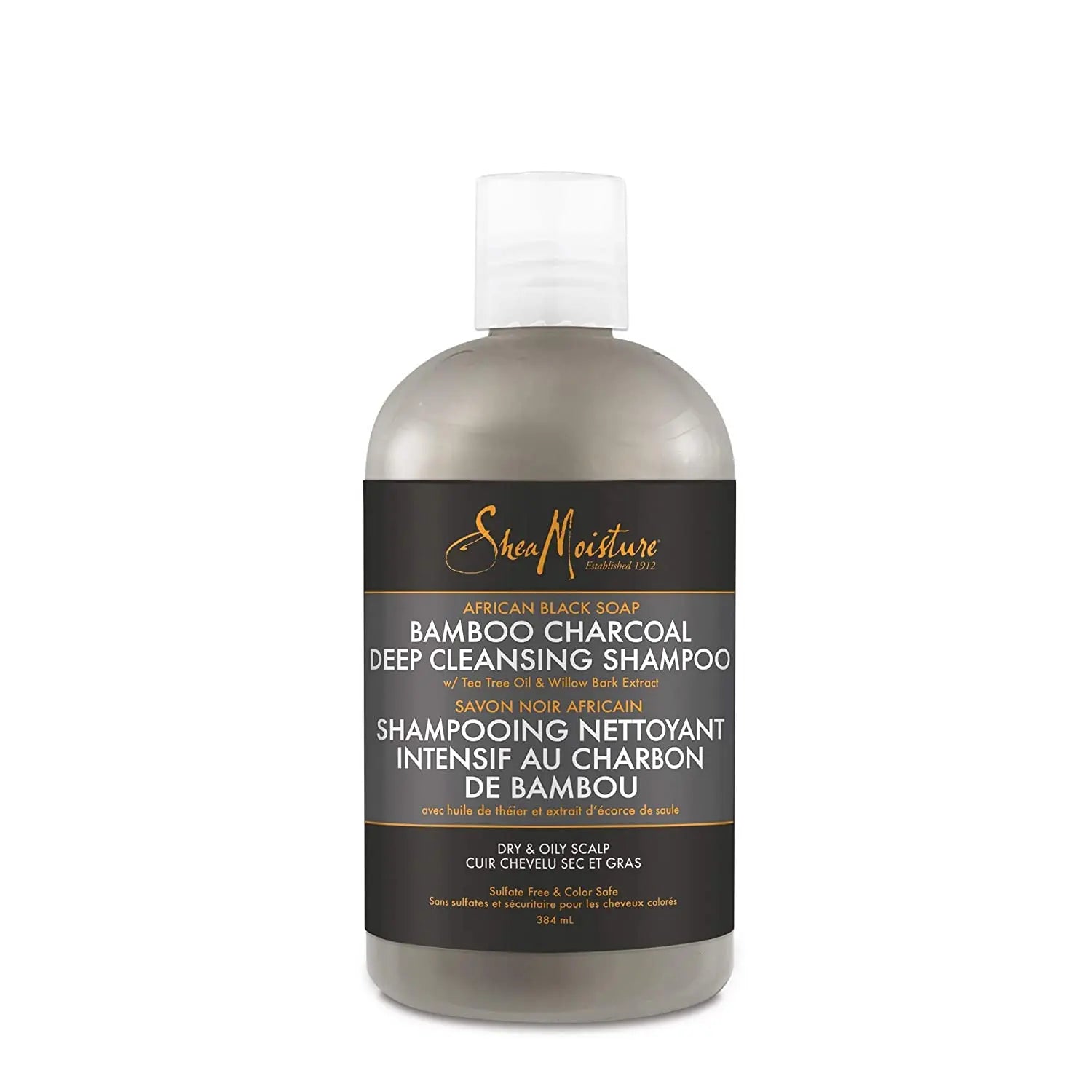 SHEA MOISTURE – AFRICAN BLACK SOAP - BAMBOO CHARCOAL - Deep Cleansing Shampoo 384ml SHEA MOISTURE