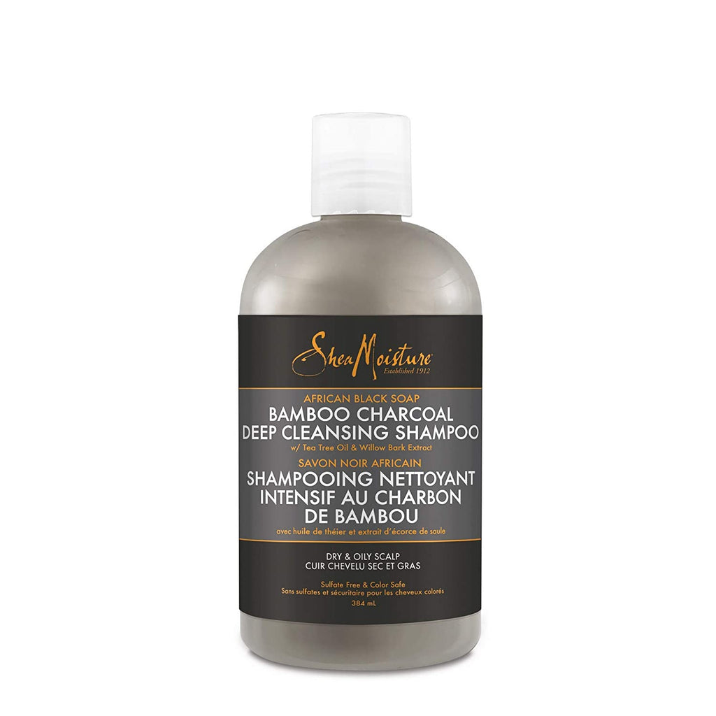 SHEA MOISTURE – AFRICAN BLACK SOAP - BAMBOO CHARCOAL - Deep Cleansing Shampoo 384ml