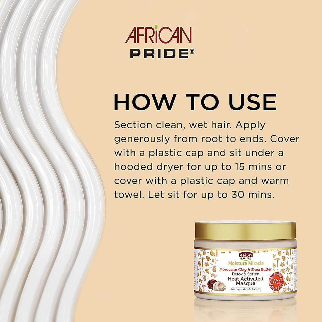 AFRICAN PRIDE MOISTURE MIRACLE – Heat Activated Masque 340g