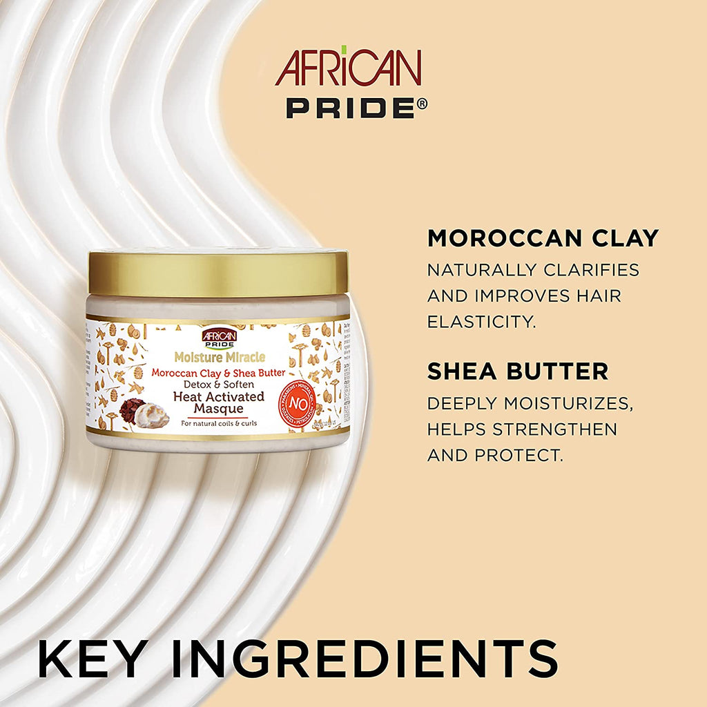 AFRICAN PRIDE MOISTURE MIRACLE – Heat Activated Masque 340g