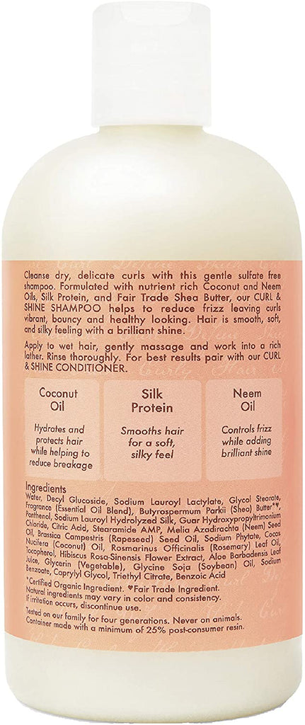 SHEA MOISTURE - COCONUT & HIBISCUS - Curl & Shine Shampoo 384ml