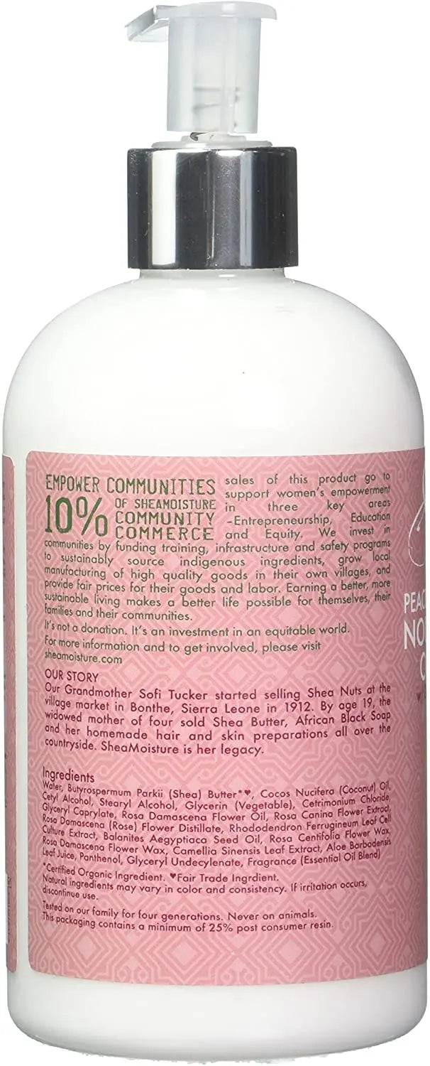 SHEA MOISTURE – PEACE ROSE OIL COMPLEX - Nourish & Silken Conditioner 384ml SHEA MOISTURE