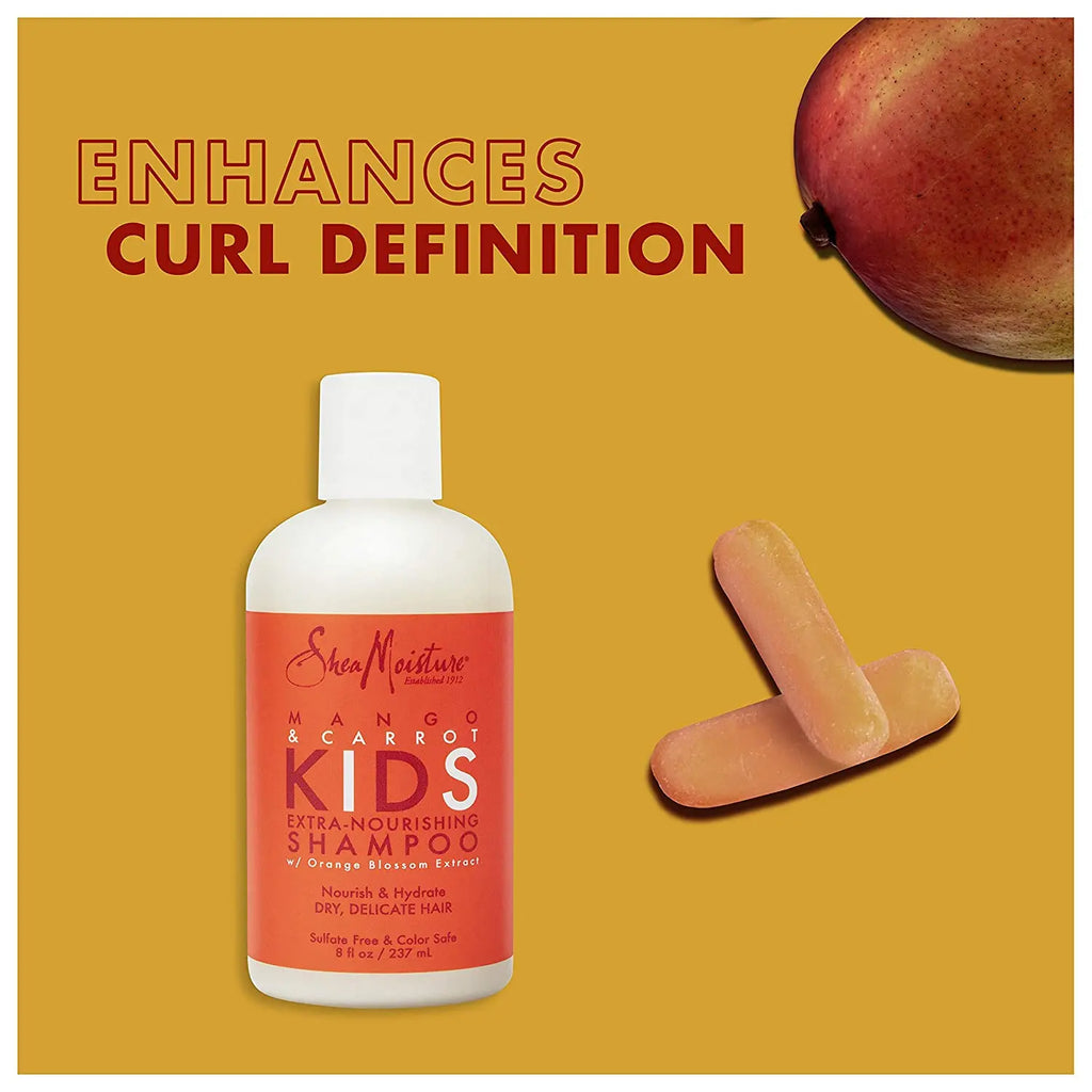 Shampoing Nourrissant à la Mangue & Carotte 236ml - SHEA MOISTURE KIDS SHEA MOISTURE