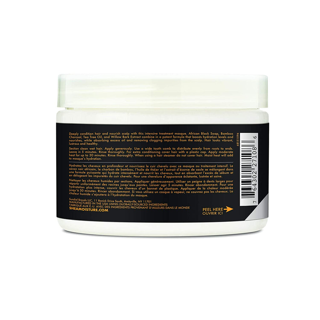SHEA MOISTURE – AFRICAN BLACK SOAP - BAMBOO CHARCOAL - Purification Masque 340g