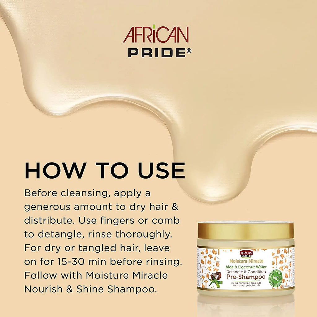 Pre-Shampoo 340g - AFRICAN PRIDE MOISTURE MIRACLE AFRICAN PRIDE