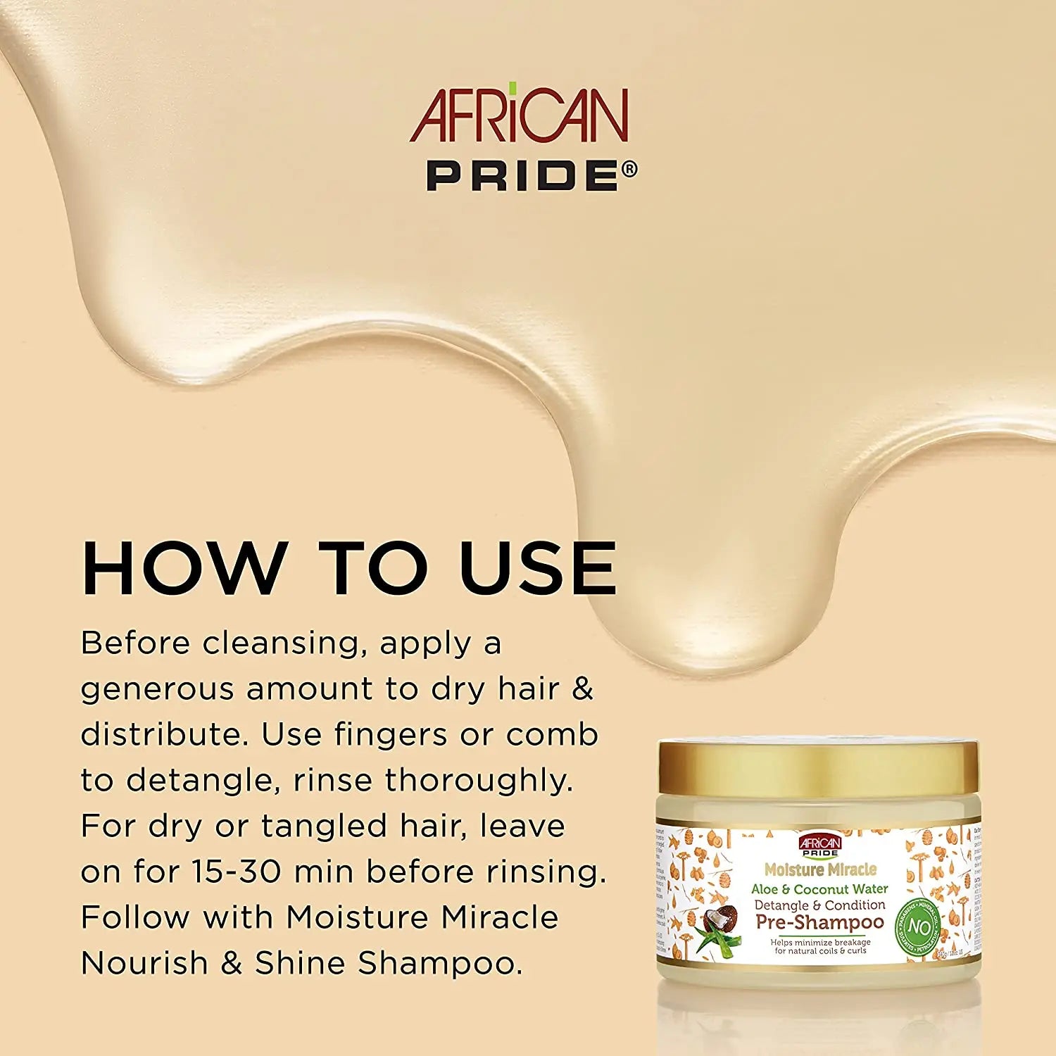 Pre-Shampoo 340g - AFRICAN PRIDE MOISTURE MIRACLE AFRICAN PRIDE
