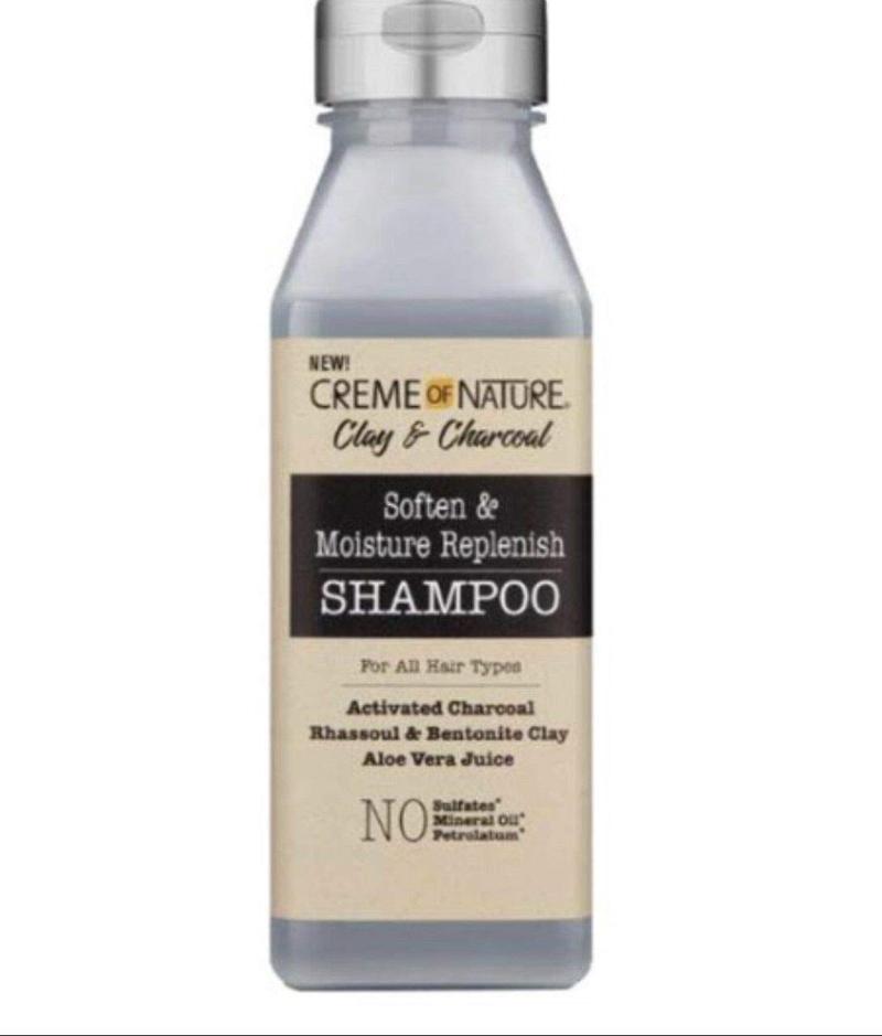 CREME OF NATURE – CLAY & CHARCOAL – Soften & Moisture Replenish Shampoo 355ml
