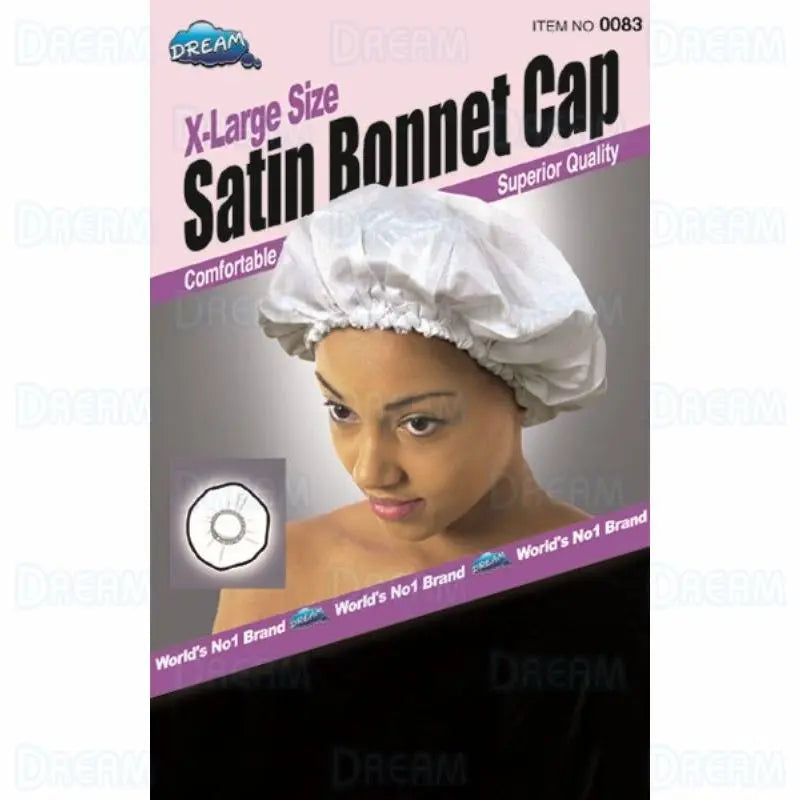 DREAM WORLD – Satin Bonnet Cap (X-Large) Black DREAM WORLD