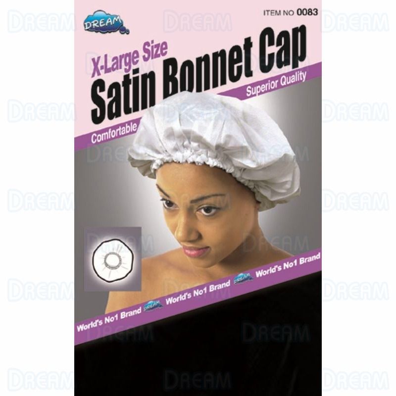 DREAM WORLD – Satin Bonnet Cap (X-Large) Black