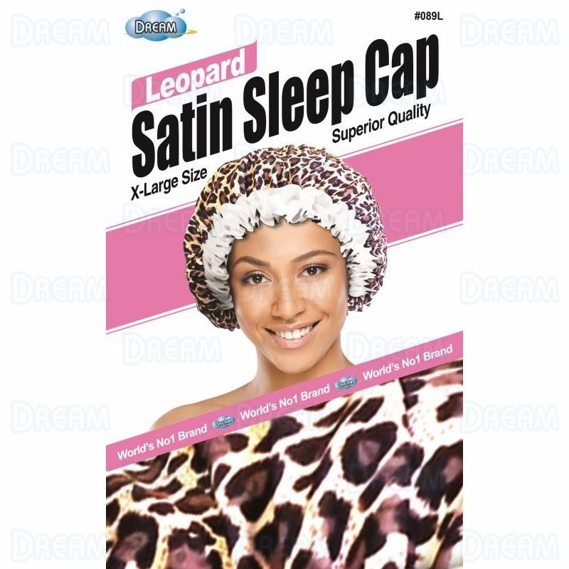 DREAM WORLD – Satin Sleep Cap Leopard