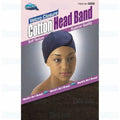 DREAM WORLD – Velcro Closure Cotton Head Band Black DREAM WORLD