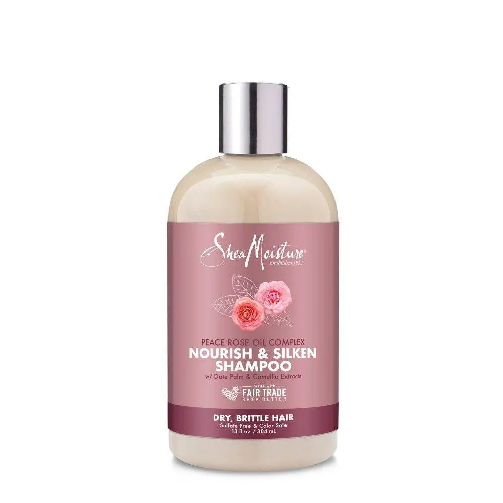 SHEA MOISTURE – PEACE ROSE OIL COMPLEX - Nourish & Silken Shampoo 384ml SHEA MOISTURE