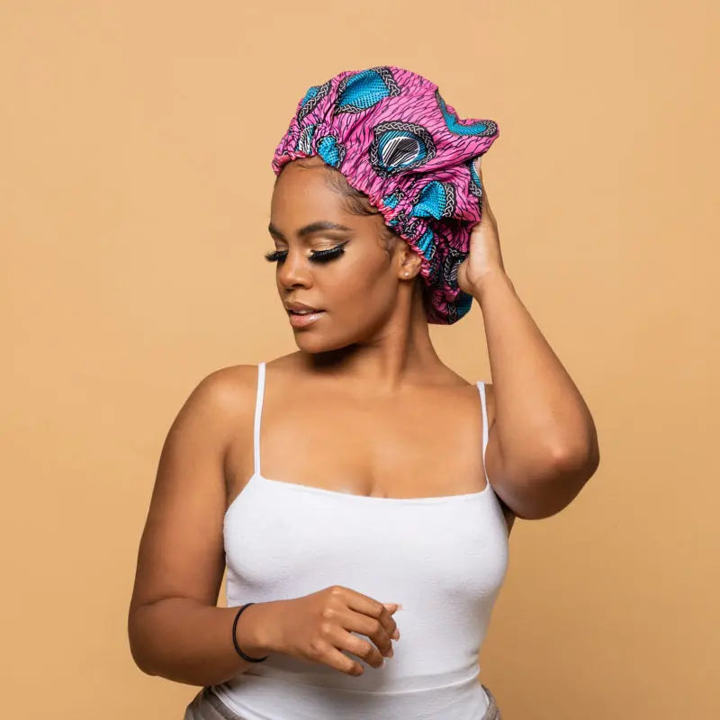 CRAZY POUSS - Bonnet En Wax Modèle 009 AFRO NATUREL – CRAZY POUSS
