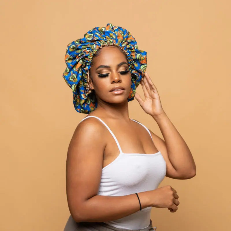 CRAZY POUSS - Bonnet En Wax Modèle 010 AFRO NATUREL – CRAZY POUSS