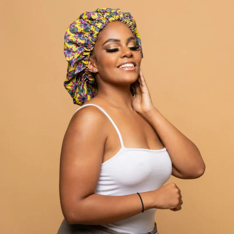 CRAZY POUSS - Bonnet En Wax Modèle 011 AFRO NATUREL – CRAZY POUSS