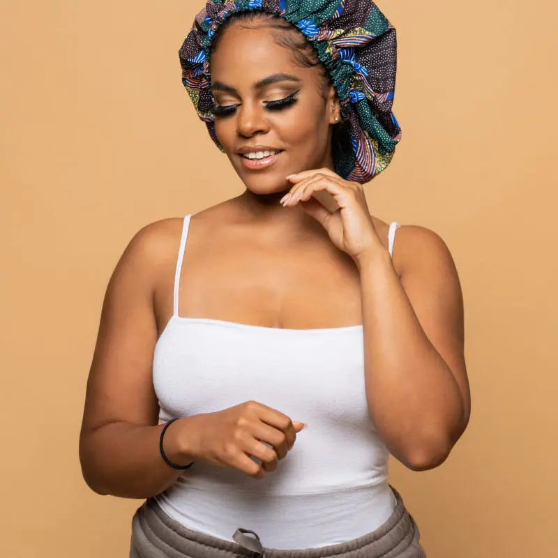 CRAZY POUSS - Bonnet En Wax Modèle 012 AFRO NATUREL – CRAZY POUSS