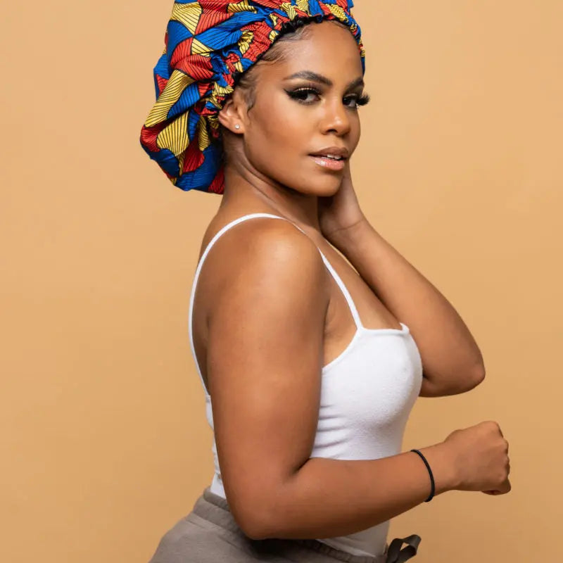 CRAZY POUSS - Bonnet En Wax Modèle 013 AFRO NATUREL – CRAZY POUSS