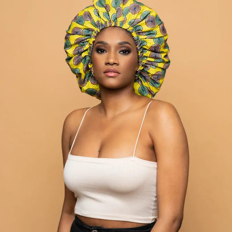 CRAZY POUSS - Bonnet En Wax Modèle 018 AFRO NATUREL – CRAZY POUSS