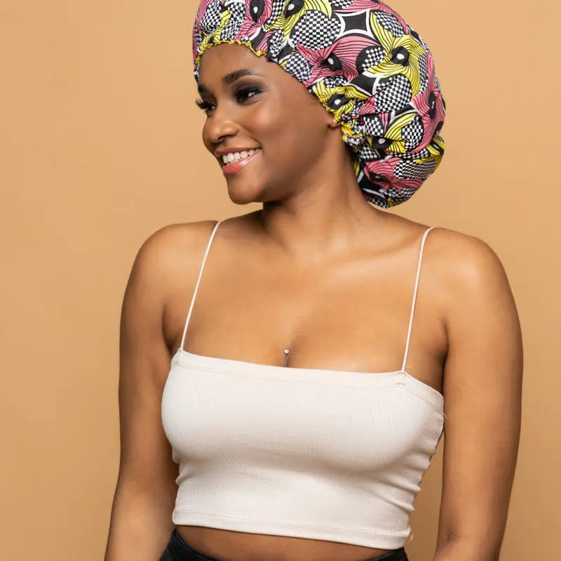 CRAZY POUSS - Bonnet En Wax Modèle 024 AFRO NATUREL – CRAZY POUSS