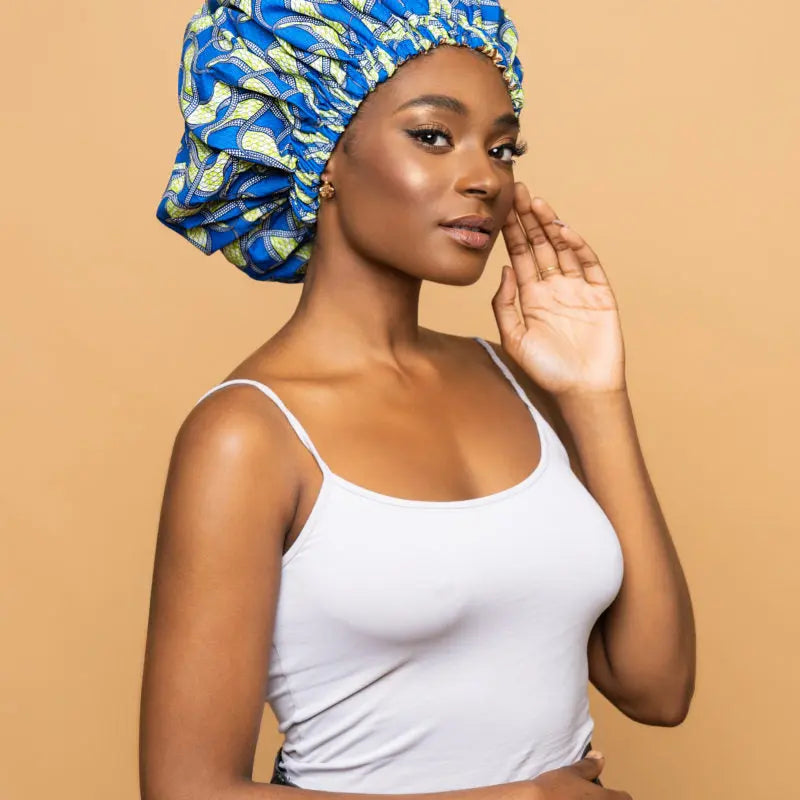 CRAZY POUSS - Bonnet En Wax Modèle 026 AFRO NATUREL – CRAZY POUSS