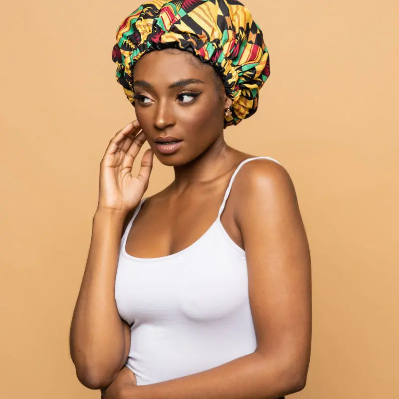 CRAZY POUSS – Bonnet En Wax Modèle 029 AFRO NATUREL – CRAZY POUSS